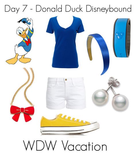 Disneybound Outfits Donald Duck, Disneybound Donald Duck, Disney Bounding Donald Duck, Donald Duck Inspired Outfit, Disney Bounding Casual, Donald Duck Bounding, Summer Disneybound Outfits, Donald Disneybound, Disneybound Women