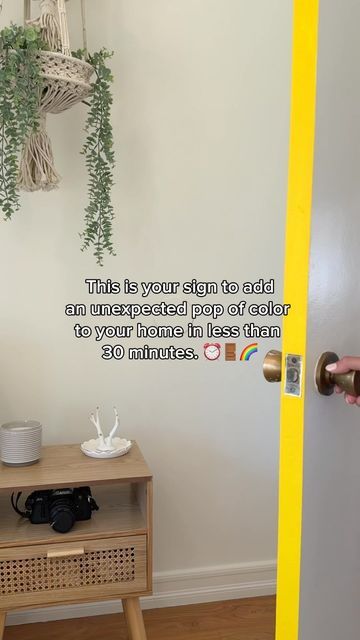 BEHR® Paint on Instagram: "BRB off to paint every door edge in my house. 🏃‍♀️🏃‍♂️🎨🖌️ #BEHR #TodayLetsPaint #DIYproject  Featured Color: Laser Lemon P290-7" Behr Drip Paint Color, Door Edge Paint, Ombre Door Paint, Funky Painted Interior Doors, Strip Paint Off Wood Door, Behr Paint, Painting Edges, Painted Doors, Paint Ideas