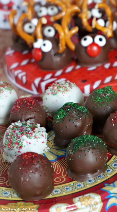 Oreo Balls Recipe 3 Ingredients, Christmas Oreo Balls, Oreo Balls Christmas, Oreo Cake Balls, Oreo Ball, Christmas Oreo, Oreo Balls Recipe, Oreo Truffles Recipe, Oreo Cookie Balls