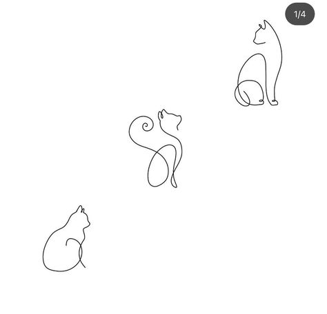 Minimalistic Cat Tattoo Ideas, Simple Cat Line Art Tattoo, Fine Line Tattoo Minimalist Cat, Cat One Line Tattoo, Dainty Cat Tattoo Simple, Line Work Cat Tattoo, Single Line Cat Tattoo, Tiny Tattoos Cat, Line Art Cat Tattoo