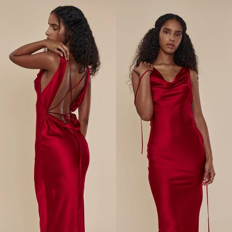 Luxury Red Silk Party Dress, Silk Red Dress Aesthetic, Red Silk Dress Photoshoot, Red Silk Floor-length Dress, Mirror Palais Red Dress, Dinner Dress Classy, Runway Fashion Couture, Prom Dress Inspiration, Red Gowns