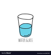 Glass cup with water Royalty Free Vector Image Cup Of Water Drawing, Water Vector, Ui Design Principles, Water Illustration, Water Drawing, Vector Sketch, Design Principles, Water Glass, Hand Sketch