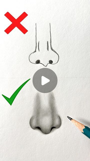 How To Draw Ariana Grande Step By Step, How To Do Sketching, How To Draw A Nose Easy, Nose Drawing Ideas, Nose Sketch Tutorial, Nose Pencil Drawing, Cartoon Noses Drawing, Nose Tutorial Drawing, Nose Drawing Tutorial