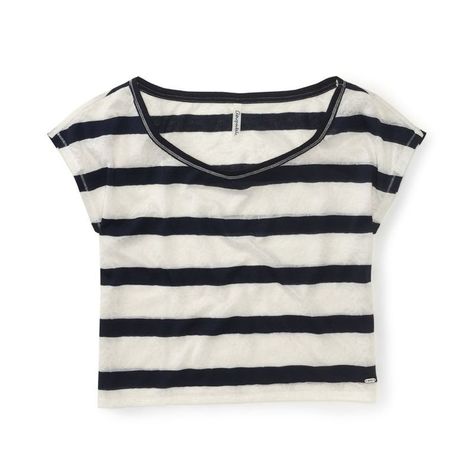 Refresh Your Wardrobe With The Aeropostale Women's Stripes Lace Pullover Blouse. This Casual Blouse Features A Horizontal Striped Pattern With A Lacey Design In Between The Stripes. The Wide Crew Neck And Short Sleeves Give It A Relaxed, Stylish Look.Although The Material Is Unspecified, It's Designed For Comfort And Durability. Details Include A Small Metal Brand Tag At The Hem, Adding A Touch Of Chic To This Casual Top. With Its Country Of Manufacture Unknown, This Brand-New Blouse Is A Stylis Lace Tee, Uniform Shirts, Yellow Shirts, Long Sleeve Plaid, Preppy Outfits, Casual Blouse, Casual Top, Dream Clothes, Crop Shirt