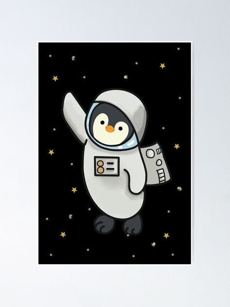 Cute Penguin Art Wallpaper, Space Penguin, Penguin Poster, Penguin Abstract Art, Penguin Wall Art, Penguin Logo, Poster Space, Penguin Party, Penguin Art