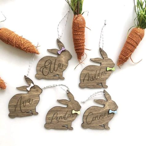 Basket Tag, Distressed Wood Signs, Easter Basket Tags, Personalized Easter Basket, Farmhouse Style Sign, Christmas Signs Wood, Personalized Easter, Personalized Tags, Christmas Wood