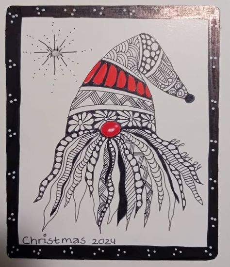 Zentangle Christmas Patterns, Christmas Zentangle Ideas, Doodle Art Christmas, Holiday Zentangle, Christmas Zentangle Patterns, Christmas Zentangle, Zentangle Christmas, Doodling Art, Art Zentangle