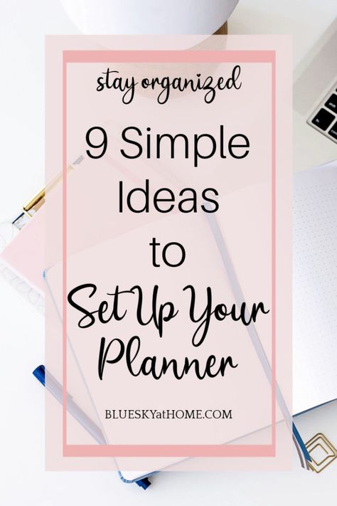 9 Simple Ideas to Set Up Your Planner. Stay organized with these easy ideas to make your planner work for you in your business. You can implement these ideas right now to get the year off to an organized start. How To Set Up Planner, Cloth And Paper Planner Setup, Planner Setup Ideas, Planner Organization Ideas, Finding Treasure, Planner Setup, Small Space Organization, Perfect Planner, Chinoiserie Style