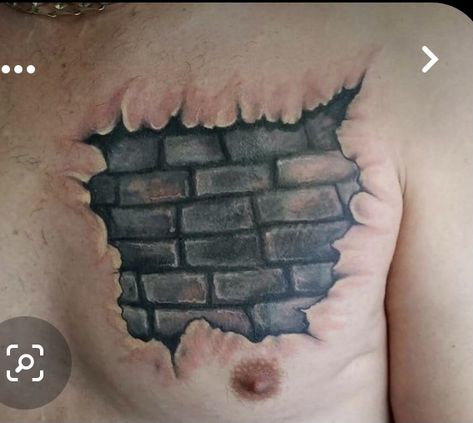 Brick Tattoo For Men, Brick Wall Tattoo, Brick Tattoo, Sleeve Filler Ideas, Tattoo Background Filler, Tattoo Sleeve Filler Ideas, Patchwork Tattoo Sleeve, Filler Tattoo Designs, Chris Tattoo