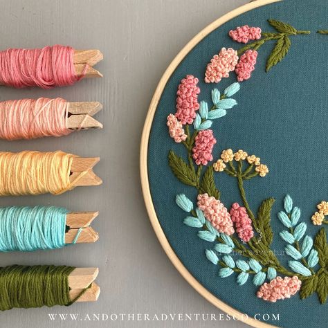 Let your creativity bloom with this beginner friendly hand embroidery kt from And Other Adventures Embroidery co Hand Embroidery Kits For Beginners, Hand Embroidered Gifts Ideas, Creative Embroidery Inspiration Ideas, Hand Embroidery Inspiration, Spring Flower Embroidery, Flower Embroidery Tutorial, Spring Embroidery, Modern Hand Embroidery, Hand Embroidery Kits