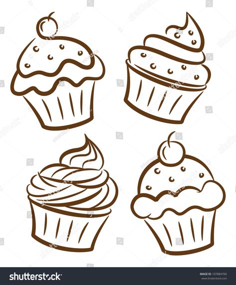 Cupcake Icon, Cupcake Tattoos, Cupcake Coloring Pages, Cupcake Illustration, Cupcake Vector, Cupcake Drawing, Cupcake Pictures, Cupcake Images, Cupcake Art