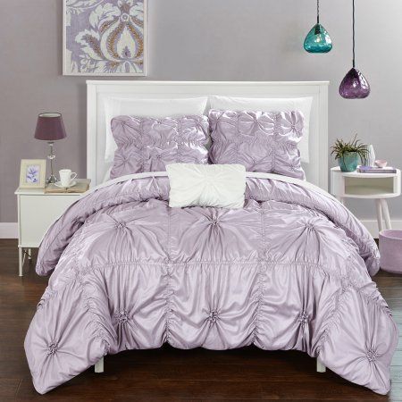 Purple Bedspread, Elegant Duvet Covers, Lavender Bedding, Purple Bedding, Purple Bedroom, Bed In A Bag, Remodel Bedroom, Queen Duvet