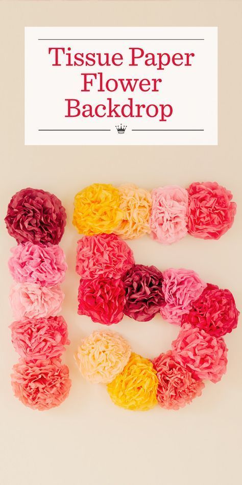 Tissue Paper Backdrop, Giant Tissue Paper Flowers, Senior Brunch, Diy Tissue Paper Flowers, Tissue Paper Flowers Diy, Tissue Paper Crafts, Tissue Flowers, Easy Paper Flowers, Paper Flowers Wedding