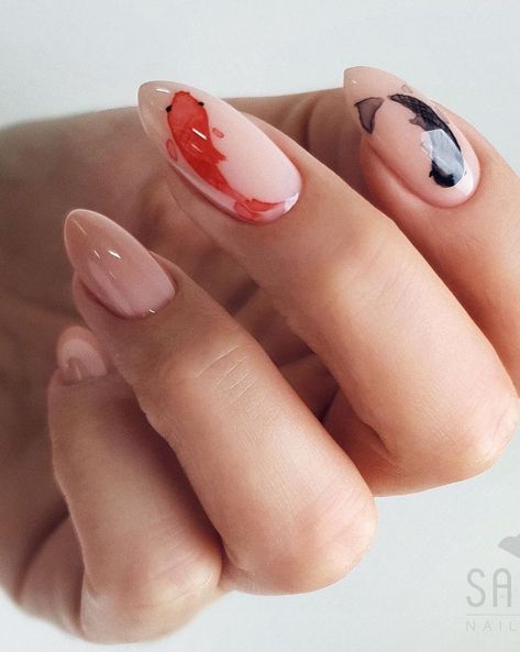 Appa Nails, November Nails Colors, November Nail Designs, Fish Nails, January Nails, November Nails, Fall Nail Art, Minimalist Nails, Dream Nails