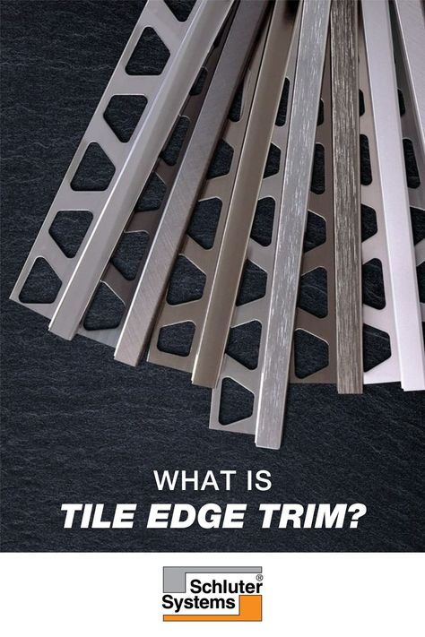 Ceramic and stone tile have been popular design choices for centuries, and tile edge trim profiles play an important role in a successful tile installation. With renowned durability, low levels of required maintenance, and endless creative options, ceramic and stone tile are some of the most common coverings seen on walls, floors, and even countertops. Tile edge trims help protect tile in bathrooms, kitchen, and more. Read more now on the Schluter blog. Tile Edging Trim Ideas Kitchen, Schluter Tile Edge Showers, Tile Edging Trim Ideas, Tile Trim Ideas, Schluter Trim, Schluter Tile Edge, Trim Profiles, Penny Tile Backsplash, Types Of Floor Tiles