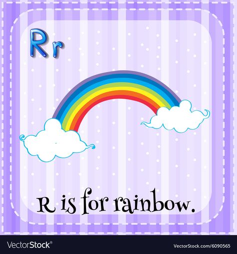 R For Rainbow, R Is For Rainbow, Free Flashcards, Rainbow Vector, Color Sorting Activities, Shapes Flashcards, Abc Cards, Alphabet Pictures, Teaching Numbers