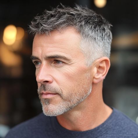 Trendy Short Gray Hairstyles: Stylish Cuts for Older Men Embracing Natural Gray Mens Short Back And Sides, Old School Mens Haircut, Modern Men’s Hairstyles, Men’s Hairstyles Short, Widows Peak Hairstyles Men, Men’s Haircuts Short, Natural Hairstyles For Men, Clean Haircut For Men, Man Short Haircut