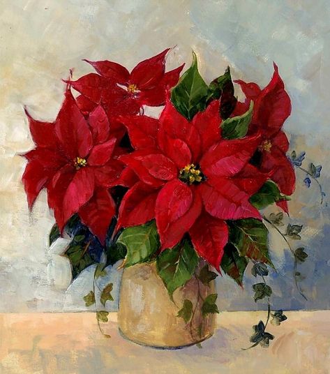 Rock Painting Flowers, Holiday Flower, Advocate Art, Poinsettia Flower, Watercolor Flower Art, Christmas Canvas, Winter Flowers, Christmas Flowers, Winter Art