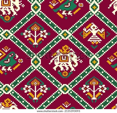 Patola Pattern, Bandhani Design, Patola Design, Multicolor Background, Pattern Sketch, Textile Prints Design, Print Design Pattern, Digital Patterns, Digital Borders Design