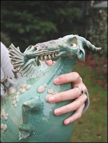 Image result for dragon pottery Weird Monsters, Sitting Dragon, Dragon Pottery, Gourd Birdhouses, Dragon Gifts, Dragon Dreaming, Gourds Birdhouse, Welsh Dragon, Dragon's Lair