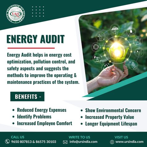 Energy Audit in Indore or Energy Review is a verification of all energy related aspects of an organisation’s historical and current energy usage, identifying and quantifying areas of energy wastage within the organisation’s process / activities. URS Verification is Energy Service Companies (ESCOs) empanelled with Bureau of Energy Efficiency (BEE), offers energy services through energy audit of existing facilities and PAT M&V audit. Cost Benefit Analysis, Safety Audit, Study Process, Hospital Health, Audit Services, Energy Audit, Energy Management, Safety Training, Energy Conservation