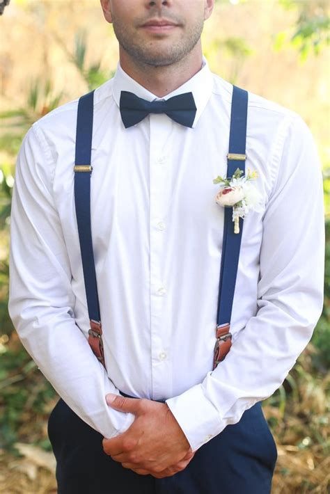 Groom Suspenders Bow Tie, Ring Bearer Outfit Navy, Bow Tie And Suspenders Wedding, Groomsmen Attire Navy, Navy Blue Groomsmen, Navy Blue Groom, Navy Blue Suspenders, Wedding Kids Outfit, Groom Suspenders