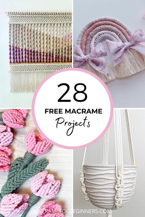 28 FREE Macrame Patterns To Celebrate 28K Facebook Group Members | Macrame for Beginners Free Macrame Patterns Wall Hangings Easy, Bonnie Craft Cord Projects, Macrame Mandala Diy Free Pattern, Macrame Patterns Beginner Step By Step Free, Free Macrame Patterns Tutorials Projects, Macrame Patterns Beginner, Macrame Projects Free Pattern, Macromae For Beginners, Macrame Patterns Beginner Step By Step