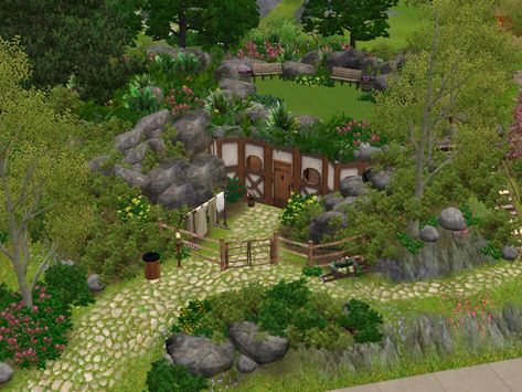 House In A Hill, Contemporary Architecture Residential, Sims 4 House Plans, Sims 4 House Building, Hd Lace Wig, Sims 4 House Design, Hobbit Hole, Sims Building, Hd Lace Frontal