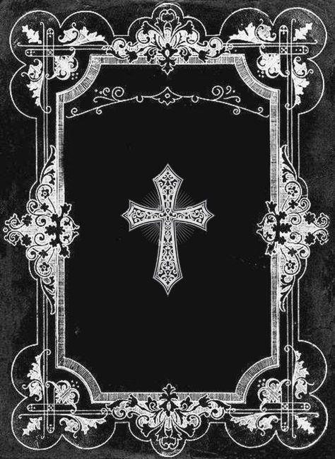 Gothic Crosses Wallpaper, Goth Book Cover, Gothic Cross Wallpaper, Goth Ipad Wallpaper, Gothic Wallpaper Iphone, Cross Wallpaper Iphone, 2002 Aesthetic, Gothic Posters, Gothic Border