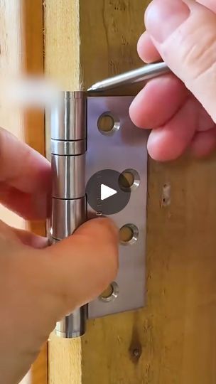 Save this video for when you need to install a hinge! | Save this video for when you need to install a hinge! | By BloomFacebook How To Install Hinges, Door Hinges Installing, Construction Hacks, Shed Door Hinges, Hinges Diy, Horse Hacks, Types Of Hinges, Door Hinge Repair, Flush Hinges