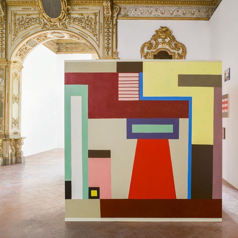 Reverse Perspective, Photo Object, Italian Palazzo, Nathalie Du Pasquier, Walking In Memphis, Memphis Group, Kitchen Cabinet Color, Turned Art, Glazed Brick