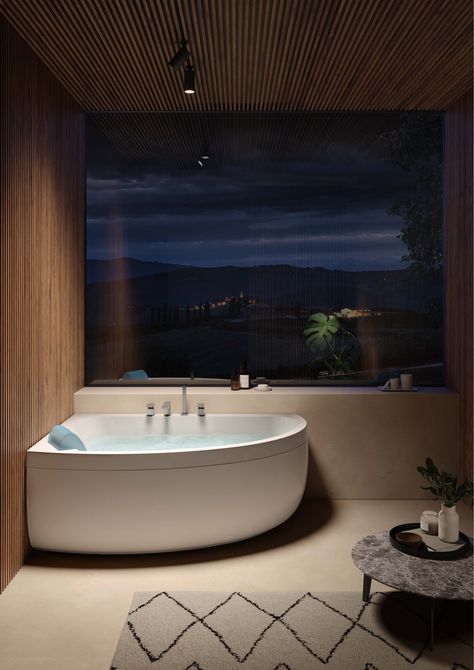 Bathroom View, Jacuzzi Bath, Shower And Bath, Bath Products, Bath Design, Luxury Bathroom, Bathroom Interior, The Mind, Villa