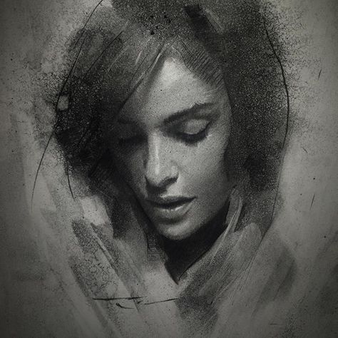 Expressive Charcoal Portrait Drawings. By Casey Baugh. Casey Baugh, Art Charcoal, 얼굴 그리기, Charcoal Portraits, Minimalist Drawing, White Drawing, Charcoal Art, Realistic Paintings, Portrait Sketches