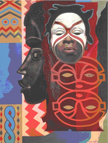 Lois Mailou Jones. Ubi Girl from Tai Region. Lois Mailou Jones, Art Premier, African Masks, Afro Art, African American Art, Black Artists, Museum Of Fine Arts, American Artists, African Art