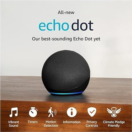 Amazon.com: Certified Refurbished Echo Dot (5th Gen, 2022 release) | With bigger vibrant sound, helpful routines and Alexa | Charcoal : Amazon Devices & Accessories Amazon Echo Dot, Amazon Devices, Amazon Echo, Echo Dot, Sound