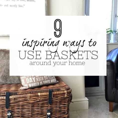 Wire Basket Decor Ideas, Basket Storage Ideas, Large Basket With Lid, Home Storage Ideas, Basket Decor Ideas, Home Organisation Tips, Large Wicker Basket, Large Woven Basket, Organisation Tips