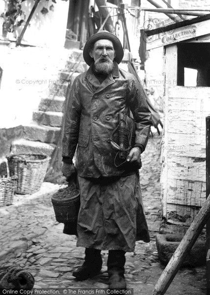 Newlyn, Fisherman, Henry Kitchen 1906, from Francis Frith Old Fisherman, Sea Captain, Victorian Photos, Tall Ships, Vintage Pictures, Vintage Photographs, Vintage Photography, Old Pictures, Fishing Boats