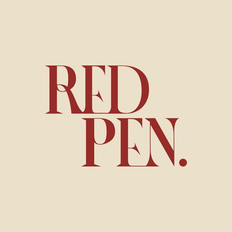 This is a stacked logo design we created for Red Pen, a creative marketing consultancy created by a black woman to encourage, elevate, and celebrate fellow creative black women. We wanted this brand to feel timeless, innovative, and luxurious, and at the same time keeping it minimal and chic. We love the end result. What do you think? If you’re looking to elevate your brand, we’d love to work with you: uzstudio.co. Timeless Brand Design, Dark Red Branding, Red Logo Design Ideas, Red Brand Identity, Red Branding Design, Fashion Brand Logo Design, Editorial Logo Design, Red Logo Design, Chic Logo Design