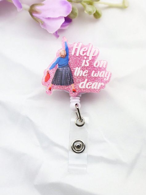 Pink  Collar  PMMA Letter  Embellished   Bag Accessories Scrub Outfits, Nurse Vibes, Doctor Assistant, Help Is On The Way, Cna Life, Nurse Accessories, Student Aesthetic, Cna Nurse, Vet Clinic