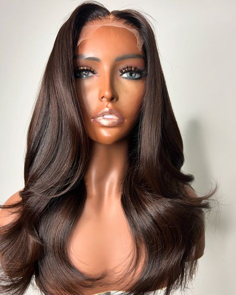 So you like to play it safe, well you’re safe over here. We love a “Give me natural lewk” wig request. This is one of our HD Wigs 16” - Customer purchased wig on our website and booked a wig concierge service with us to get the lace customized, wig spa, cut per her request, lace cut and tinted. So when she receives the wig all she has to do is unpack it and place it on her head or a mannequin head. 🤌🏽 Our customer service, quality, communication and convenience is unmatched. 😉 link in bio Wigs On Mannequin Head, Wig Mannequin, Human Lace Wigs, How To Wear A Wig, Hd Lace Wig, Mannequin Head, Beautiful Wigs, Black Hairstyles, Mannequin Heads