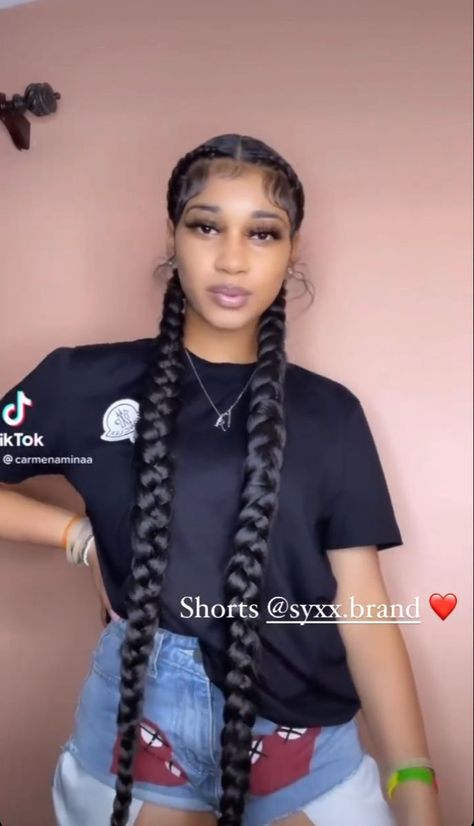 Two Straight Back Braids With Weave, Two Braids Goddess Braids, 2 Cornrows With Weave, 2 Braids Style For Black Women, Two Braids Styles For Black Women, 2 Long Braids Black Hair, 2 Scalp Braids With Weave, 2 Braids To The Back With Weave, Two Braids To The Back With Weave