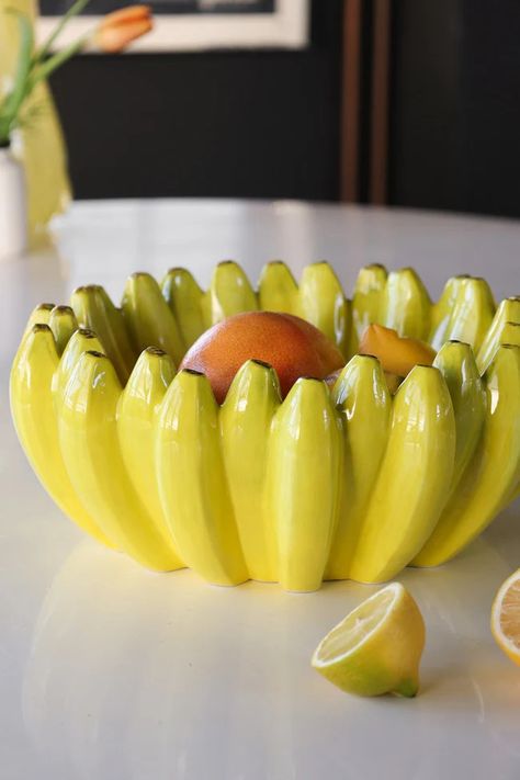 Banana Bowl, Banoffee Pie, Banana Fruit, Color Palette Yellow, Rockett St George, Themed Desserts, Snack Storage, Snack Plate, Fruit Tray