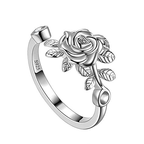 Adjustable Flower Rose Ring Simulated Diamond Elegant Rose Promise Ring S925 Sterling Silver Romantic Rose Flower Ring Stackable Statement Ring Rose Flower Jewelry Gifts for Christmas Birthday FR0049W Check more at https://animetee.com/product/adjustable-flower-rose-ring-simulated-diamond-elegant-rose-promise-ring-s925-sterling-silver-romantic-rose-flower-ring-stackable-statement-ring-rose-flower-jewelry-gifts-for-christmas-birthday-fr0049w/ Wedding Bridesmaid Gifts, Rose Flower Ring, Romantic Gifts For Wife, Silver Rose Ring, Cleaning Silver Jewelry, Special Gifts For Her, Wedding Gifts For Bridesmaids, Promise Rings For Her, Flower Rose