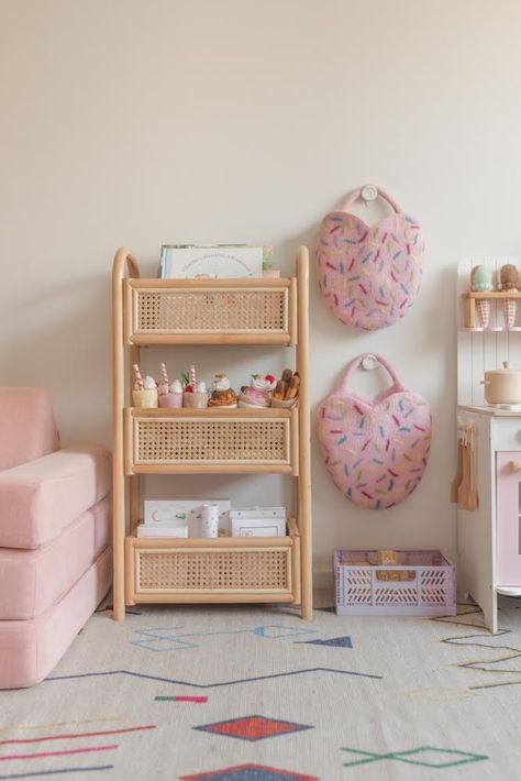 Rattan 
Storage playroom Amazing Playroom, Storage Rattan, Rattan Storage, Toddler Girl Room, College Room, Girl’s Room, Storage Stand, Cute Bedroom Decor, Screws And Bolts