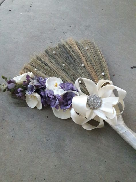 Wedding Jumping Broom, Wedding Broom Ideas African Americans, Wedding Broom Ideas Diy, Wedding Broom Ideas, Wedding Broom, Handmade Broom, Galaxy Gifts, Jumping The Broom, Green Wedding Flowers