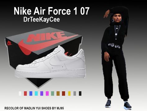 drteekaycee's Nike Air Force 1 07 Edition - Base Game Sims 4 Cc Nike Air Force, Air Force 1 Sims 4 Cc, Sims4 Nike, Sims 4 Cc Air Force 1, Thesimsresource Shoes, Simsdom Sims 4 Cc, Mody Do The Sims 4 Hair, Sims 4 Cc Thesimsresource, Ts4 Cc Alpha