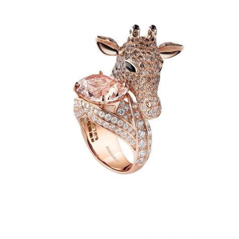 Animaux de Collection | By Collection | Jewelry | Boucheron Worldwide Giraffe Ring, Giraffe Jewelry, Animal Ring, Animal Rings, Colored Gems, Cat Jewelry, Bling Rings, Champagne Diamond, Rose Gold Jewelry