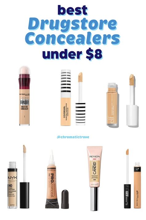 Concealer Drugstore, Nyx Hd Concealer, Maybelline Instant Age Rewind Concealer, Cheap Concealer, Maybelline Eraser, Hydrating Camo Concealer, Elf Concealer, Nyx Concealer, Best Drugstore Concealer