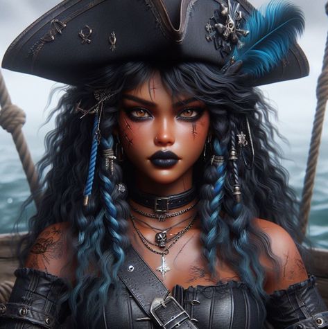 Female Robin Hood, Period Drama Romance, Pirate Vibes, Black Character Art, Girl Pirate, Female Robin, Black Anime Art, Girl Pirates, Fantasy Animation