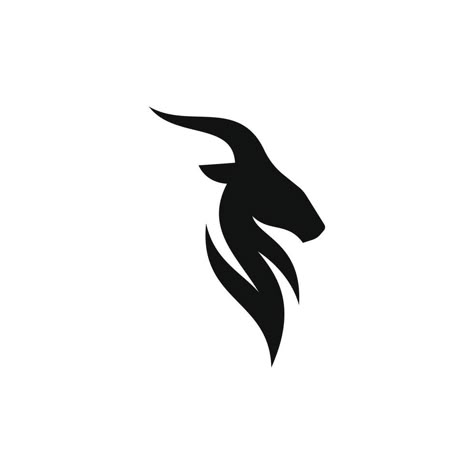 goat logo vector design Simple Animal Design, The Goat, Vector Animals, Goat Design, Animal Vector, Markhor Logo, Goat Tattoo Design, Capricorn Logo Design, Animals Logo